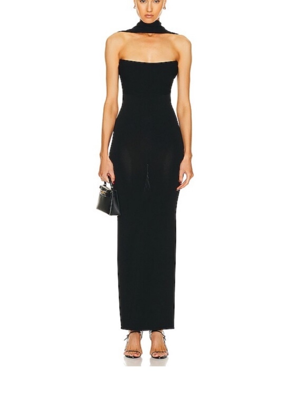 TOTEME Slip-Through Knit Maxi Dress Black Size S $580